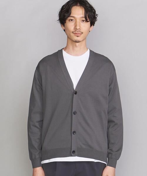 BEAUTY&YOUTH UNITED ARROWS（ビューティーアンドユースユナイテッドアローズ）の「BY ガスコットン Vカーディガン（カーディガン/ボレロ・メンズ・ブラック/ダークグレー・M/L/S/XL）」の3枚目の写真