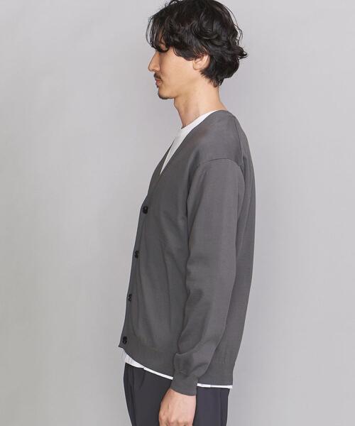 BEAUTY&YOUTH UNITED ARROWS（ビューティーアンドユースユナイテッドアローズ）の「BY ガスコットン Vカーディガン（カーディガン/ボレロ・メンズ・ブラック/ダークグレー・M/L/S/XL）」の4枚目の写真