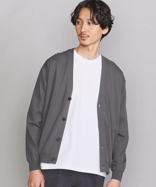 BEAUTY&YOUTH UNITED ARROWS（ビューティーアンドユースユナイテッドアローズ）の「BY ガスコットン Vカーディガン（カーディガン/ボレロ・メンズ・ブラック/ダークグレー・M/L/S/XL）」の7枚目の写真