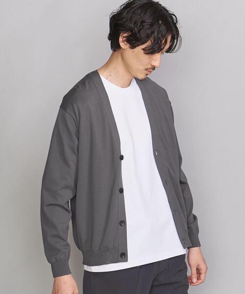 BEAUTY&YOUTH UNITED ARROWS（ビューティーアンドユースユナイテッドアローズ）の「BY ガスコットン Vカーディガン（カーディガン/ボレロ・メンズ・ブラック/ダークグレー・M/L/S/XL）」の6枚目の写真