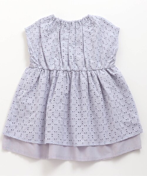 Seraph（セラフ）の「幾何リボンレースワンピース（ワンピース・キッズ・ブラウン/サックスブルー/アイボリー・140/80/95/130/120/90/100/110）」の9枚目の写真