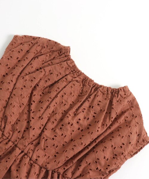 Seraph（セラフ）の「幾何リボンレースワンピース（ワンピース・キッズ・ブラウン/サックスブルー/アイボリー・140/80/95/130/120/90/100/110）」の7枚目の写真