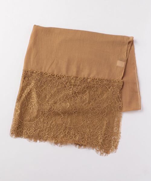 THE STATION STORE（ザ ステーション ストア）の「＜closet story＞レースキリカエ ストール（ストール/ショール・レディース・ブラウン/グレー・FREE）」の2枚目の写真