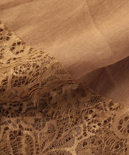 THE STATION STORE（ザ ステーション ストア）の「＜closet story＞レースキリカエ ストール（ストール/ショール・レディース・ブラウン/グレー・FREE）」の6枚目の写真