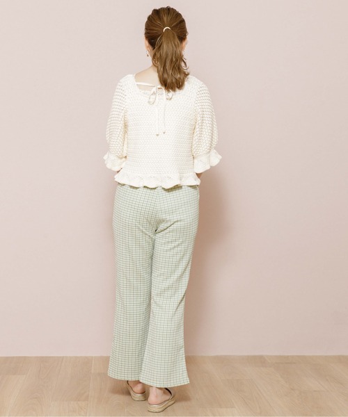 flower（フラワー）の「ギンガムバブルパンツ（その他パンツ・レディース・ベージュ/グリーン/ブラック・FREE）」の11枚目の写真