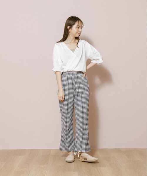 flower（フラワー）の「ギンガムバブルパンツ（その他パンツ・レディース・ベージュ/グリーン/ブラック・FREE）」の16枚目の写真