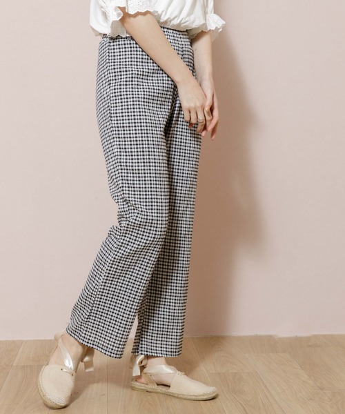 flower（フラワー）の「ギンガムバブルパンツ（その他パンツ・レディース・ベージュ/グリーン/ブラック・FREE）」の20枚目の写真