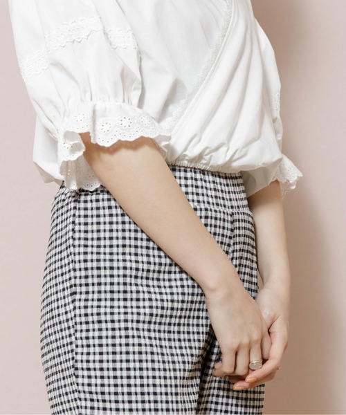 flower（フラワー）の「ギンガムバブルパンツ（その他パンツ・レディース・ベージュ/グリーン/ブラック・FREE）」の21枚目の写真