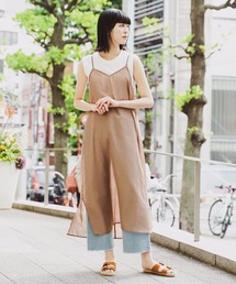 【C-FORT POINT】シアー素材キャミワンピＴシャツセット
