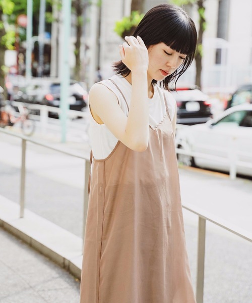 fort point(フォーポイント)の「【C-FORT POINT】シアー素材キャミワンピTシャツセット(ワンピース・レディース・ブラック/ベージュ/グレー/ライトブラウン・MEDIUM/LARGE)」の19枚目の写真