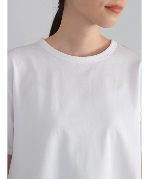 AMERICAN HOLIC（アメリカンホリック）の「異素材切り替え裾フリルカットプルオーバー ＊●（Tシャツ/カットソー・レディース・ブラック/オフホワイト・MEDIUM/LARGE）」の8枚目の写真