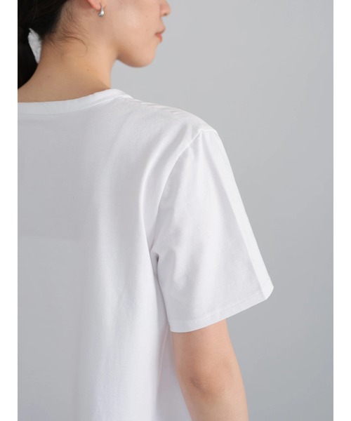 AMERICAN HOLIC（アメリカンホリック）の「異素材切り替え裾フリルカットプルオーバー ＊●（Tシャツ/カットソー・レディース・ブラック/オフホワイト・MEDIUM/LARGE）」の5枚目の写真