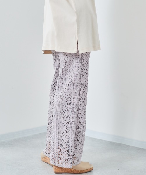 cepo（セポ）の「レースパンツ（その他パンツ・レディース・グレー/オフホワイト・M）」の2枚目の写真