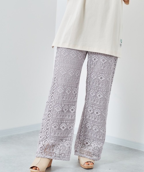 cepo（セポ）の「レースパンツ（その他パンツ・レディース・グレー/オフホワイト・M）」の6枚目の写真