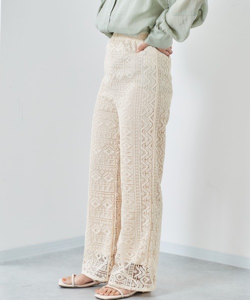 cepo（セポ）の「レースパンツ（その他パンツ・レディース・グレー/オフホワイト・M）」の5枚目の写真