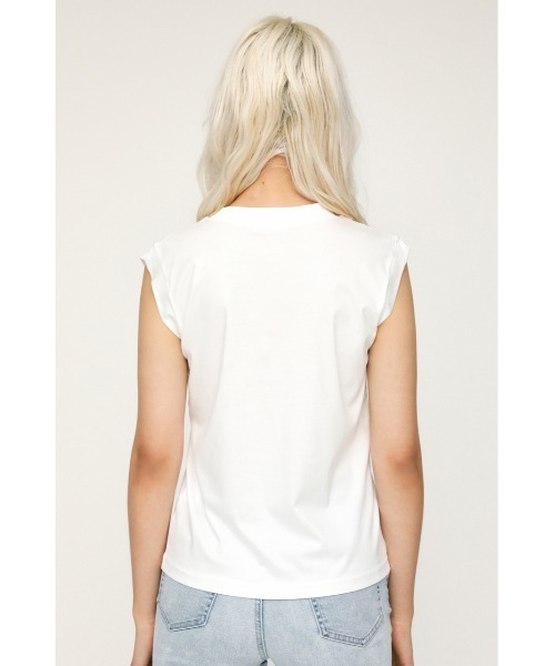 SLY（スライ）の「MERCERIZE BASIC T/T ベーシック Tシャツ（Tシャツ/カットソー・レディース・オフホワイト/パープル/ベージュ/ブラック・FREE）」の19枚目の写真