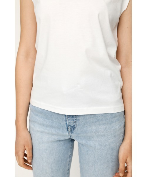 SLY（スライ）の「MERCERIZE BASIC T/T ベーシック Tシャツ（Tシャツ/カットソー・レディース・オフホワイト/パープル/ベージュ/ブラック・FREE）」の5枚目の写真