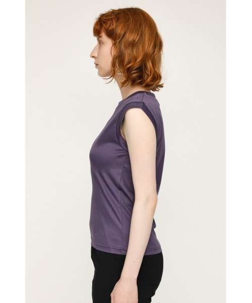 SLY（スライ）の「MERCERIZE BASIC T/T ベーシック Tシャツ（Tシャツ/カットソー・レディース・オフホワイト/パープル/ベージュ/ブラック・FREE）」の7枚目の写真