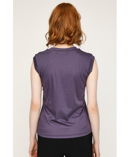 SLY（スライ）の「MERCERIZE BASIC T/T ベーシック Tシャツ（Tシャツ/カットソー・レディース・オフホワイト/パープル/ベージュ/ブラック・FREE）」の14枚目の写真