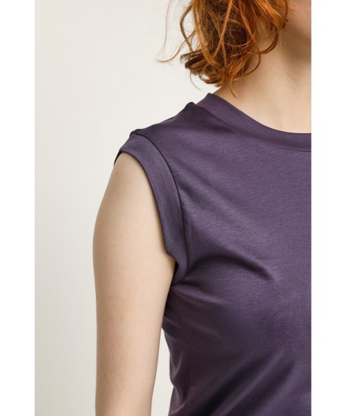 SLY（スライ）の「MERCERIZE BASIC T/T ベーシック Tシャツ（Tシャツ/カットソー・レディース・オフホワイト/パープル/ベージュ/ブラック・FREE）」の11枚目の写真