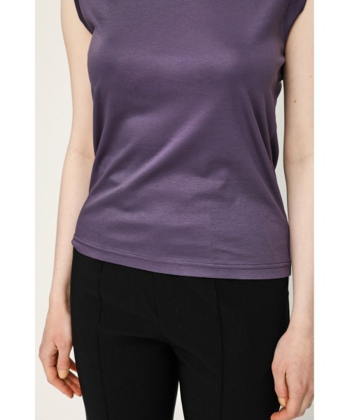 SLY（スライ）の「MERCERIZE BASIC T/T ベーシック Tシャツ（Tシャツ/カットソー・レディース・オフホワイト/パープル/ベージュ/ブラック・FREE）」の18枚目の写真