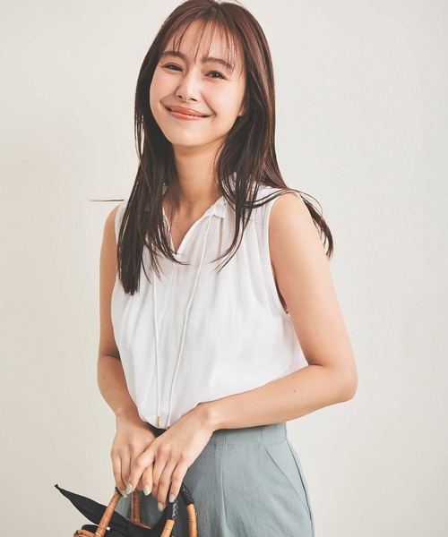 The Virgnia（ザ ヴァージニア）の「シアー楊柳ブラウス（シャツ/ブラウス・レディース・オフホワイト/ブラウン/ライトグリーン・FREE）」の1枚目の写真