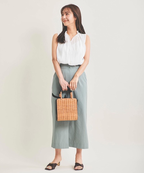 The Virgnia（ザ ヴァージニア）の「シアー楊柳ブラウス（シャツ/ブラウス・レディース・オフホワイト/ブラウン/ライトグリーン・FREE）」の8枚目の写真