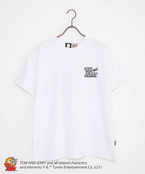 OUTDOOR PRODUCTS（アウトドアプロダクツ）の「【TOM AND JERRY/トムとジェリー】 別注プリントTシャツ（Tシャツ/カットソー・メンズ・ホワイト/ピンク/ベージュ/ホワイト系その他/ブラック/ブルー/ピンク系その他/その他2/その他1/ベージュ系その他・X-LARGE/LARGE/MEDIUM/SMALL）」の9枚目の写真