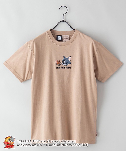 OUTDOOR PRODUCTS（アウトドアプロダクツ）の「【TOM AND JERRY/トムとジェリー】 別注プリントTシャツ（Tシャツ/カットソー・メンズ・ホワイト/ピンク/ベージュ/ホワイト系その他/ブラック/ブルー/ピンク系その他/その他2/その他1/ベージュ系その他・X-LARGE/LARGE/MEDIUM/SMALL）」の5枚目の写真