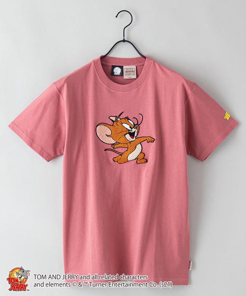 OUTDOOR PRODUCTS（アウトドアプロダクツ）の「【TOM AND JERRY/トムとジェリー】 別注プリントTシャツ（Tシャツ/カットソー・メンズ・ホワイト/ピンク/ベージュ/ホワイト系その他/ブラック/ブルー/ピンク系その他/その他2/その他1/ベージュ系その他・X-LARGE/LARGE/MEDIUM/SMALL）」の7枚目の写真