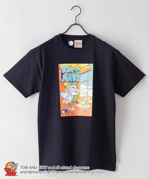 OUTDOOR PRODUCTS（アウトドアプロダクツ）の「【TOM AND JERRY/トムとジェリー】 別注プリントTシャツ（Tシャツ/カットソー・メンズ・ホワイト/ピンク/ベージュ/ホワイト系その他/ブラック/ブルー/ピンク系その他/その他2/その他1/ベージュ系その他・X-LARGE/LARGE/MEDIUM/SMALL）」の4枚目の写真