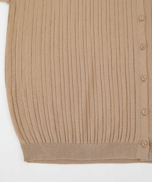 titivate（ティティベイト）の「ｼｱｰﾘﾌﾞﾆｯﾄﾄｯﾌﾟｽ/ｶｰﾃﾞｨｶﾞﾝ（アンサンブル・レディース・グレイッシュベージュ/オレンジ/ライトベージュ・M/S）」の18枚目の写真