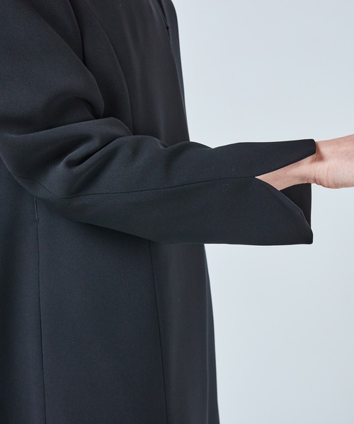 form forma(フォルムフォルマ)の「【卒入学式にも使える】【喪服】ノーカラー ブラックフォーマルロングジャケット/卒業式(卒園式)入学式(入園式)七五三・お宮参り(ワンピース・レディース・ブラック・13号/11号/9号/7号)」の9枚目の写真