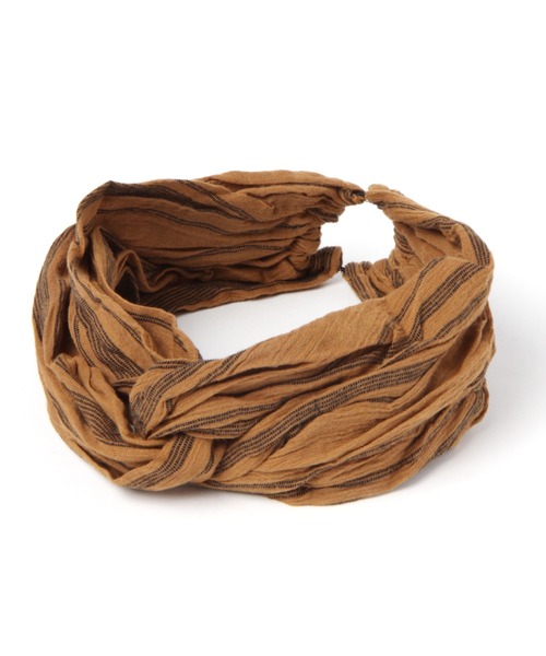 studio CLIP（スタディオクリップ）の「ボーダーヘアバンド（ヘアバンド・レディース・ネイビー/ホワイト/ベージュ・FREE）」の2枚目の写真