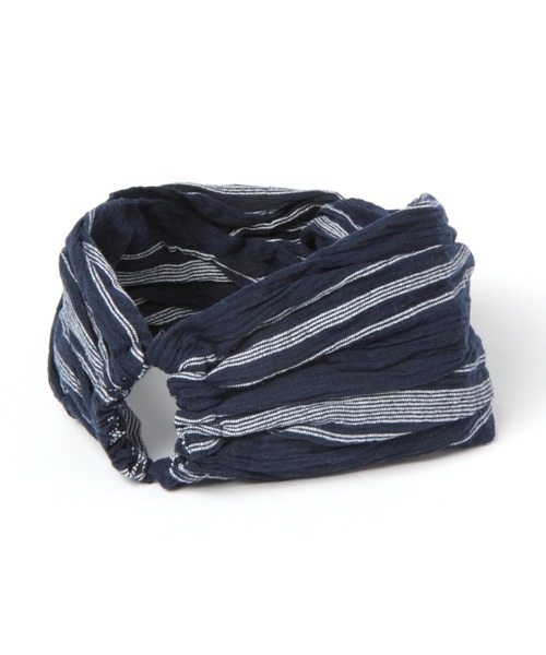 studio CLIP（スタディオクリップ）の「ボーダーヘアバンド（ヘアバンド・レディース・ネイビー/ホワイト/ベージュ・FREE）」の10枚目の写真