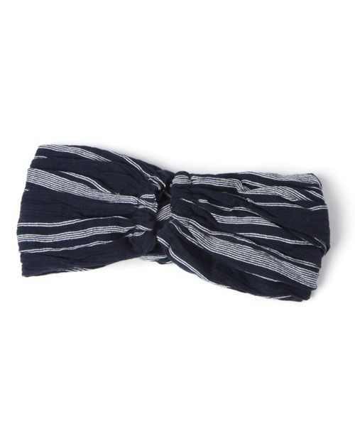 studio CLIP（スタディオクリップ）の「ボーダーヘアバンド（ヘアバンド・レディース・ネイビー/ホワイト/ベージュ・FREE）」の6枚目の写真