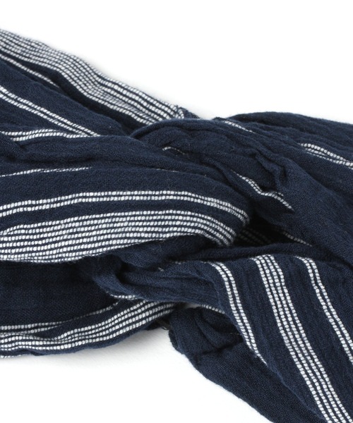 studio CLIP（スタディオクリップ）の「ボーダーヘアバンド（ヘアバンド・レディース・ネイビー/ホワイト/ベージュ・FREE）」の7枚目の写真