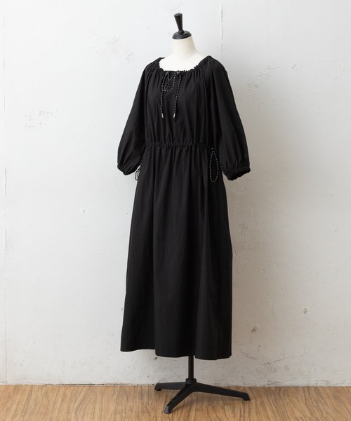 BEARDSLEY(ビアズリー)の「ギャザーワンピース(ワンピース・レディース・ブラック・FREE)」の1枚目の写真