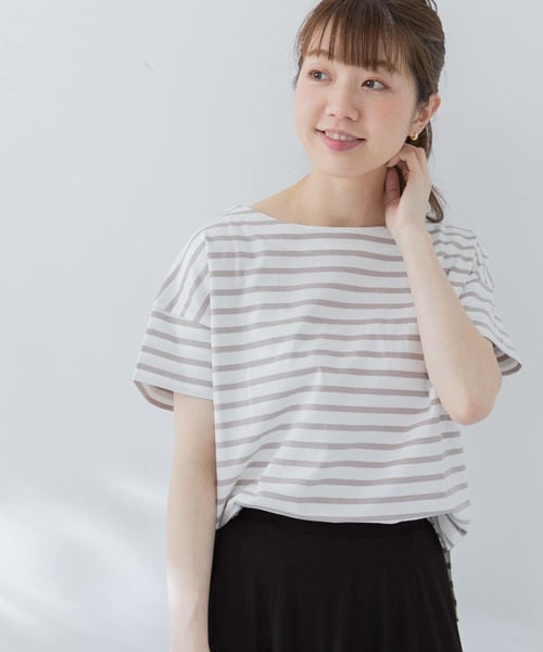 URBAN RESEARCH Sonny Label（アーバンリサーチサニーレーベル）の「ルーズボーダープルオーバー（Tシャツ/カットソー・レディース・ブラック系その他/グレー系その他/ピンク系その他・FREE）」の4枚目の写真