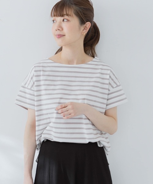 URBAN RESEARCH Sonny Label（アーバンリサーチサニーレーベル）の「ルーズボーダープルオーバー（Tシャツ/カットソー・レディース・ブラック系その他/グレー系その他/ピンク系その他・FREE）」の5枚目の写真