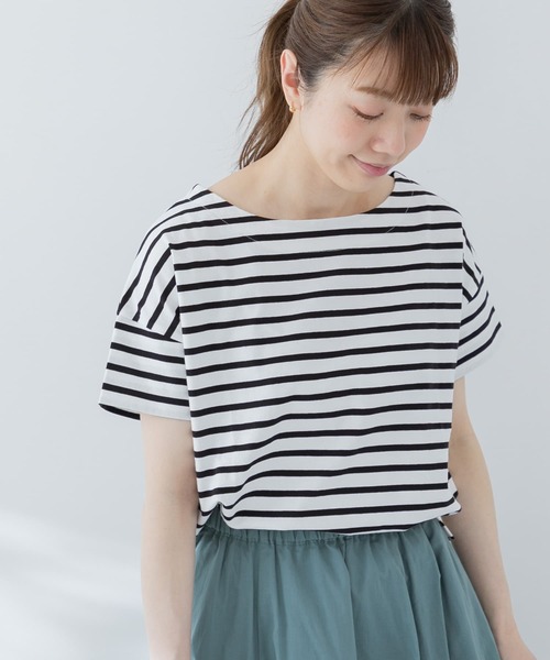 URBAN RESEARCH Sonny Label（アーバンリサーチサニーレーベル）の「ルーズボーダープルオーバー（Tシャツ/カットソー・レディース・ブラック系その他/グレー系その他/ピンク系その他・FREE）」の9枚目の写真