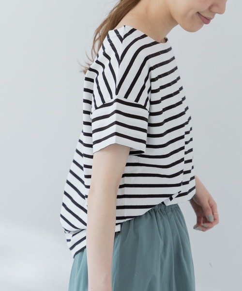 URBAN RESEARCH Sonny Label（アーバンリサーチサニーレーベル）の「ルーズボーダープルオーバー（Tシャツ/カットソー・レディース・ブラック系その他/グレー系その他/ピンク系その他・FREE）」の10枚目の写真