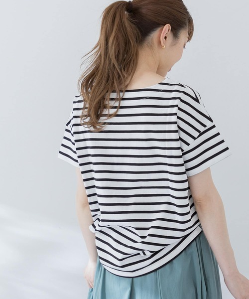 URBAN RESEARCH Sonny Label（アーバンリサーチサニーレーベル）の「ルーズボーダープルオーバー（Tシャツ/カットソー・レディース・ブラック系その他/グレー系その他/ピンク系その他・FREE）」の11枚目の写真