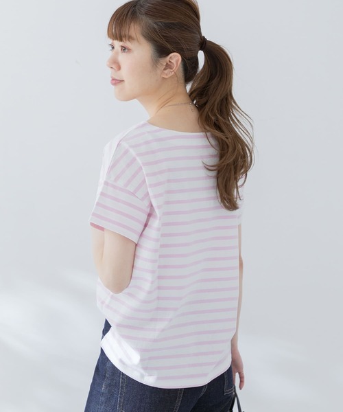URBAN RESEARCH Sonny Label（アーバンリサーチサニーレーベル）の「ルーズボーダープルオーバー（Tシャツ/カットソー・レディース・ブラック系その他/グレー系その他/ピンク系その他・FREE）」の14枚目の写真