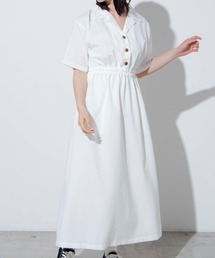 WEGO | WEGO/リネンライク開襟シャツワンピース(ワンピース)