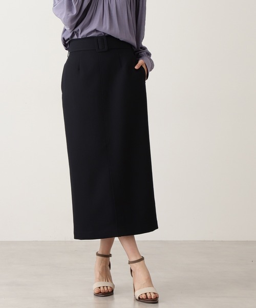 N.(N. Natural Beauty Basic)(エヌエヌナチュラルビューティーベーシック)の「クルミベルトハイウエストタイトスカートⅡ(スカート・レディース・ライトグリーン/ネイビー/ベージュ・SMALL/MEDIUM)」の13枚目の写真