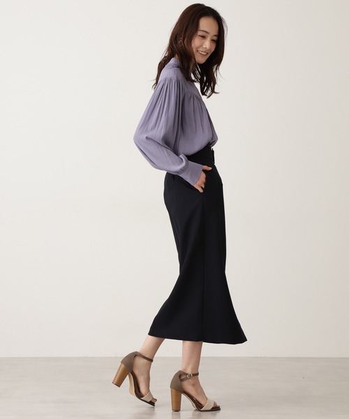 N.(N. Natural Beauty Basic)(エヌエヌナチュラルビューティーベーシック)の「クルミベルトハイウエストタイトスカートⅡ(スカート・レディース・ライトグリーン/ネイビー/ベージュ・SMALL/MEDIUM)」の11枚目の写真