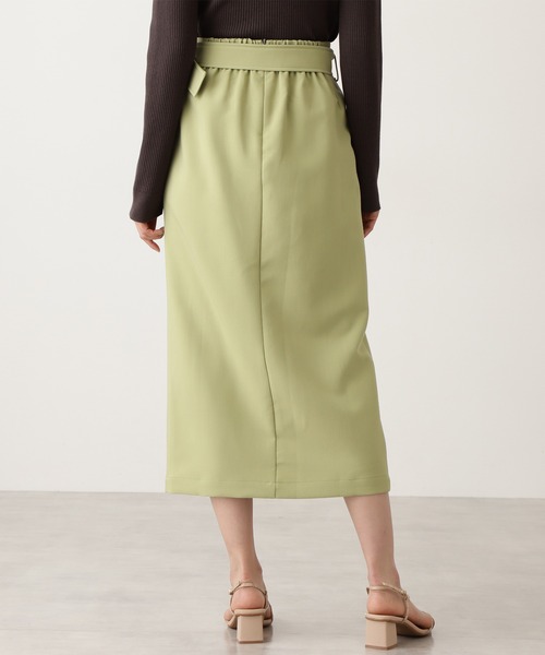 N.(N. Natural Beauty Basic)(エヌエヌナチュラルビューティーベーシック)の「クルミベルトハイウエストタイトスカートⅡ(スカート・レディース・ライトグリーン/ネイビー/ベージュ・SMALL/MEDIUM)」の9枚目の写真