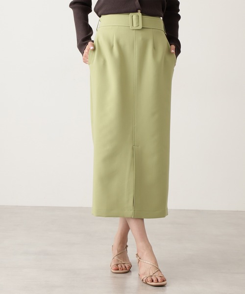 N.(N. Natural Beauty Basic)(エヌエヌナチュラルビューティーベーシック)の「クルミベルトハイウエストタイトスカートⅡ(スカート・レディース・ライトグリーン/ネイビー/ベージュ・SMALL/MEDIUM)」の16枚目の写真