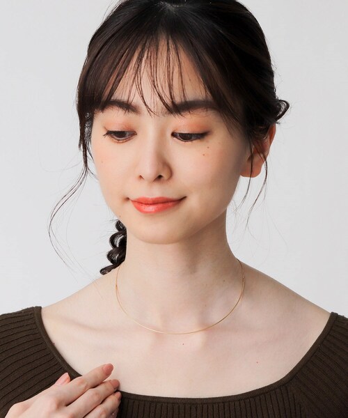 K18 オメガネックレス K18 あこやスルーパール オメガネックレス 7mm珠